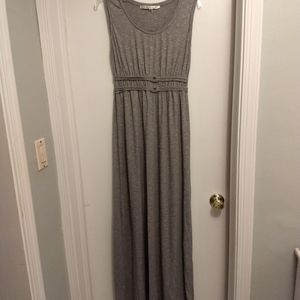 Heather grey microfiber blend maxi dress. Size med
